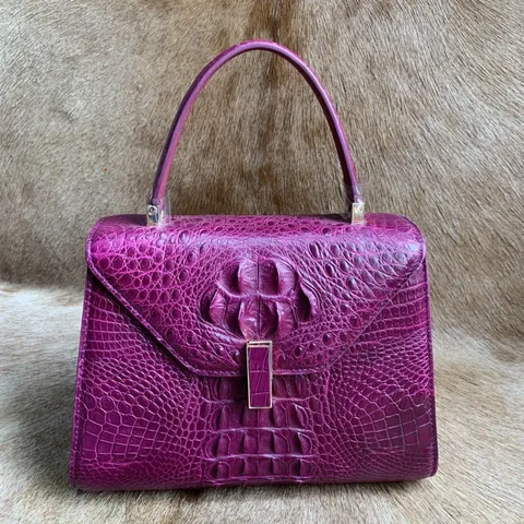 Crocodile Leather Stylish Buckle Handle Bags XFCAB12065