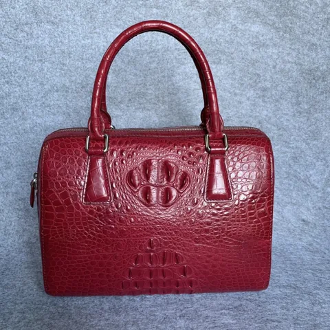 Crocodile Leather Pillow Bags Barrel Handbag XFCAB12067