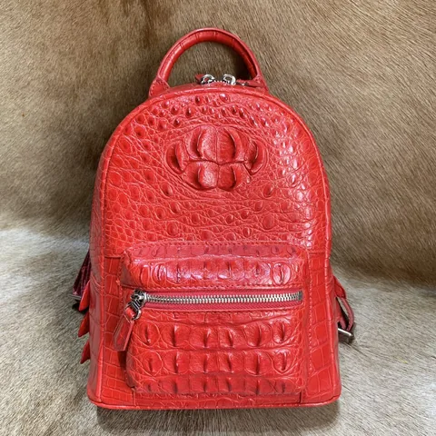 Crocodile Vegan Structured Dome Fashion Backpack XFRAB12072