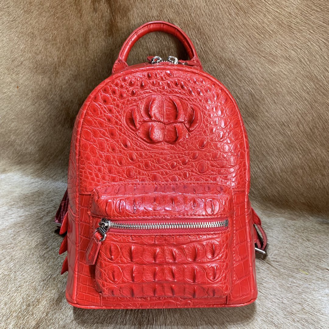 Crocodile Vegan Structured Dome Fashion Backpack XFRAB12072