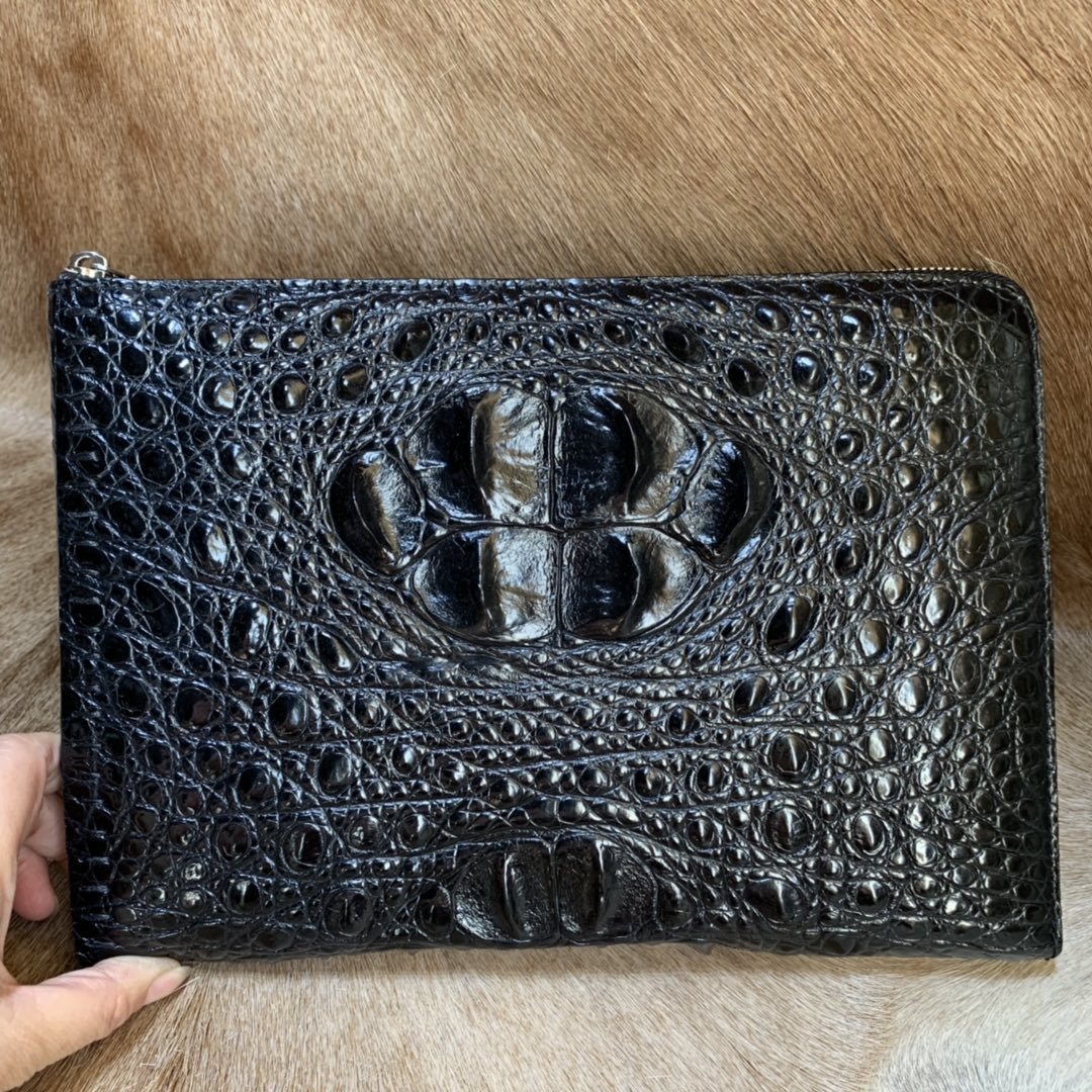 Crocodile Leather Zipper Document Case XMBAB12078