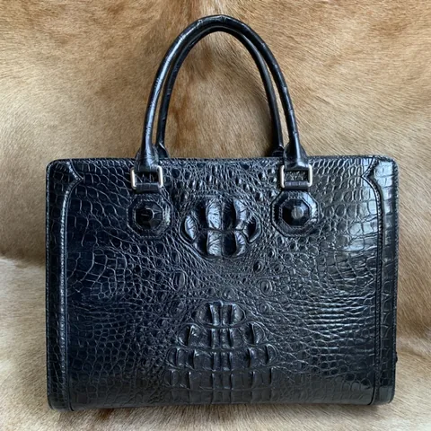 Crocodile Skin Document Bag XMBAB12080