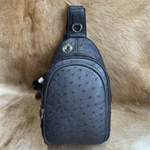 Ostrich Leather Crossbody Backpack