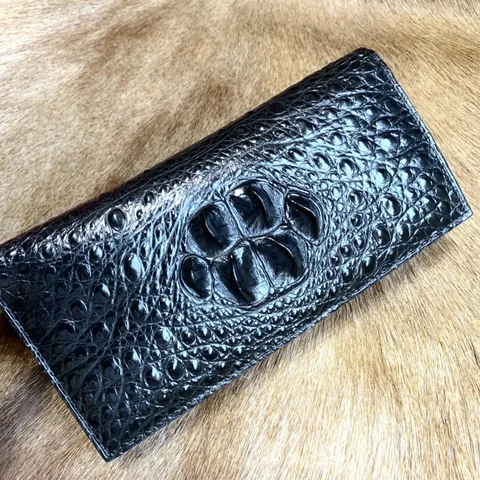 Luxury Patent Crocodile Male Long Wallet XMBAB12087