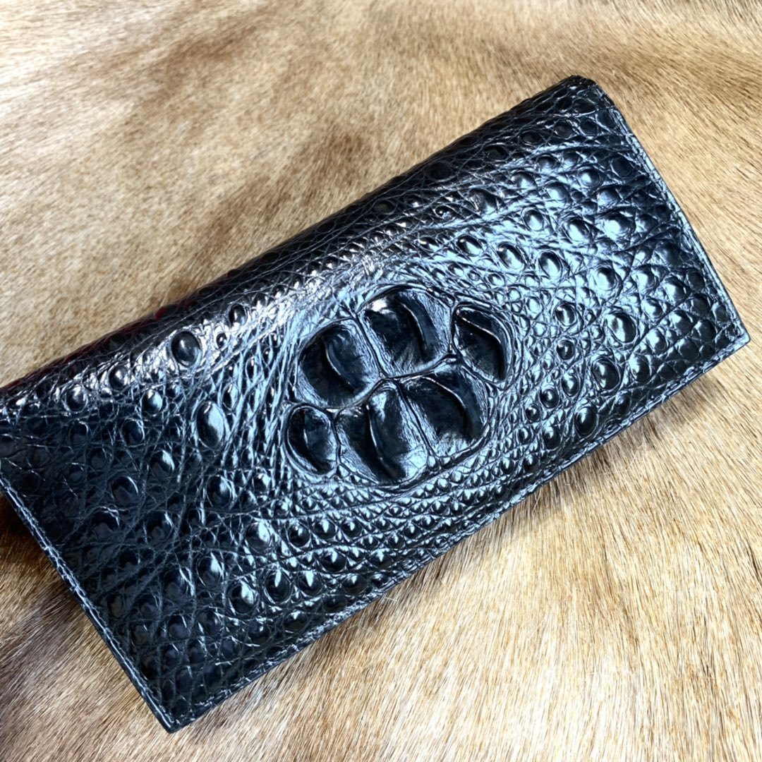 Luxury Patent Crocodile Male Long Wallet XMBAB12087