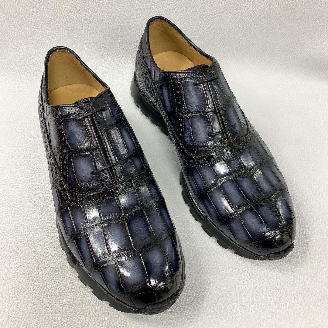 Casual Alligator Leather Oxfords Shoes XMBAS12089