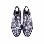 Men Dress Shoes Oxford Alligator Pattern Derby