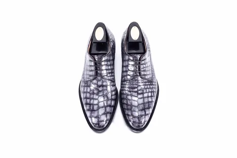 Men Dress Shoes Oxford Alligator Pattern Derby BMGAS12003