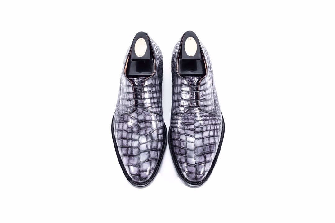 Men Dress Shoes Oxford Alligator Pattern Derby BMGAS12003