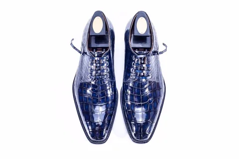 Handmade Classic Office Alligator Leather Dress Shoes BMBAS12005