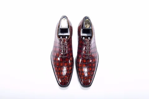 High-grade Alligator Belly Skin Custom Shoes BMBAS12010