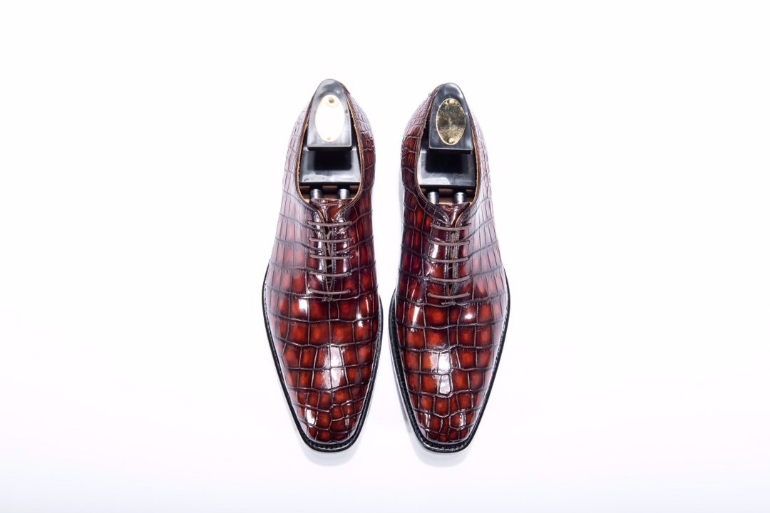 High-grade Alligator Belly Skin Custom Shoes BMBAS12010