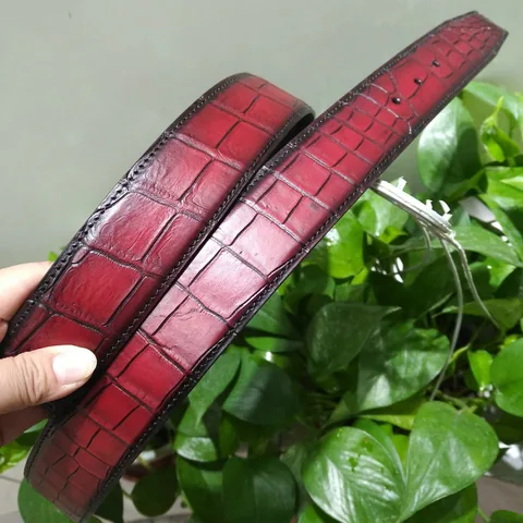 Men Crocodile Skin Belt FMRCB12002