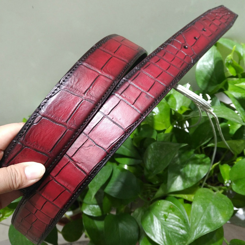 Men Crocodile Skin Belt FMRCB12002