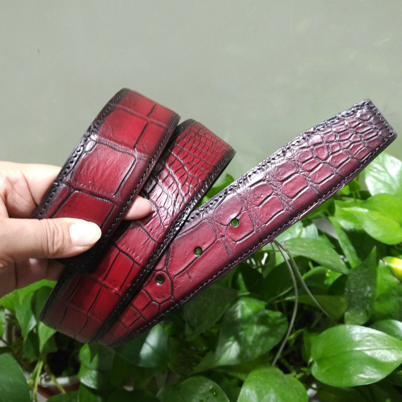 Men Crocodile Skin Belt FMRCB12002 image 2