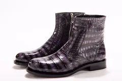 Scale-Patterned Side-Zip Ankle Boots BMPAS12025 image 4