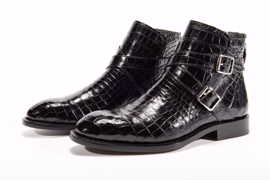 Genuine Crocodile Double Monk Strap Boot BMBAS12032 image 3