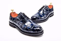 Men’s Dress Shoes Crocodile Leather Formal Business Shoes BMBAS12041 image 3