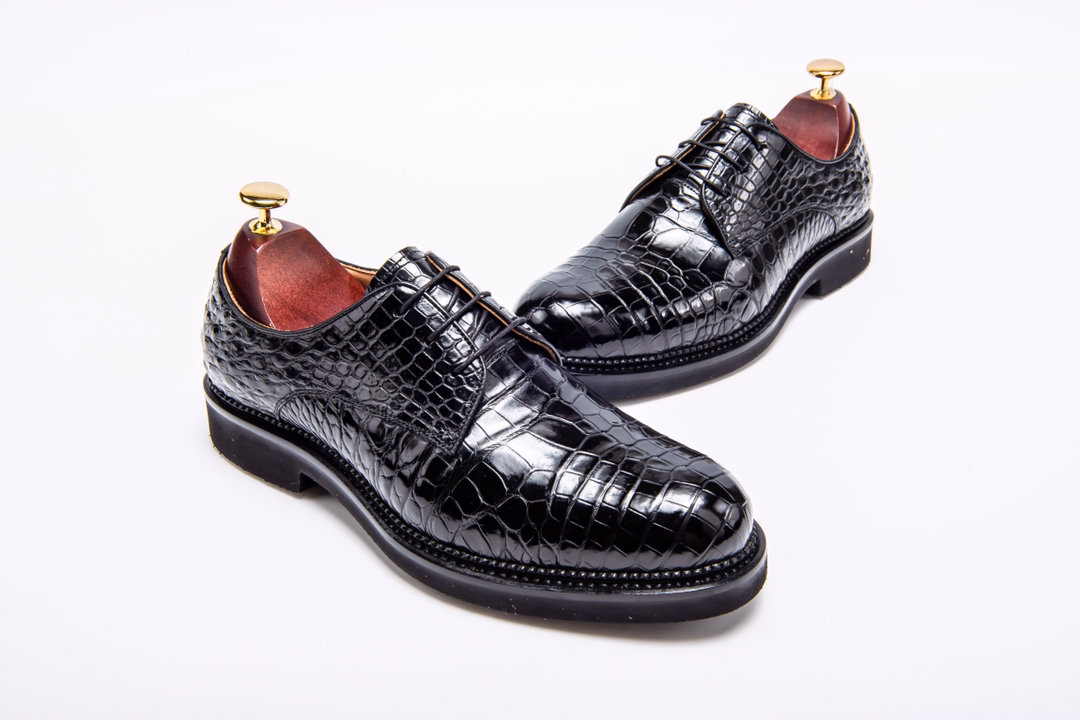Men’s Crocodile Dress Shoes Leather Business Shoes BMBAS12043 image 4