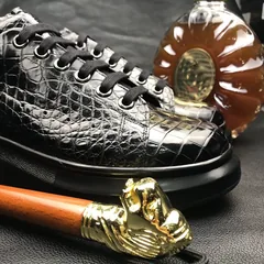 Men’s Crocodile Exotic Lace Up Sneaker BMBAS12045 image 2
