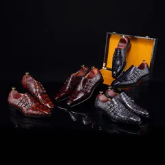 Men’s Crocodile Driving Style Loafers BMBAS12048 image 2