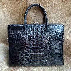 Large Crocodile Leather Laptop Bag XMBAB12019 image 2