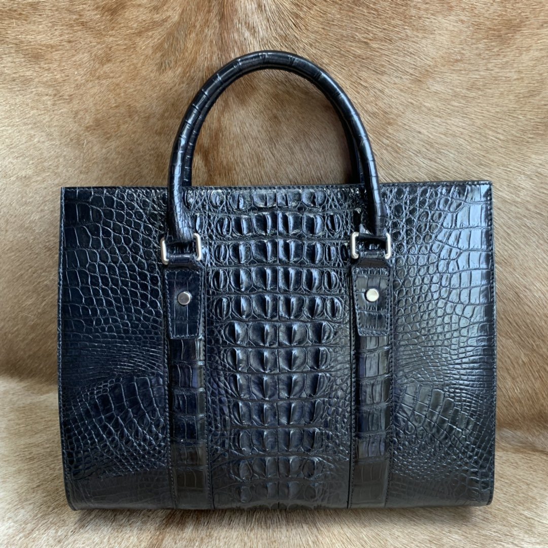 Crocodile Leather Compartment Briefcase XMBAB12022 image 4