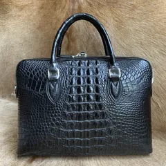 Genuine Crocodile Bone Leather Briefcase XMBAB12026 image 4