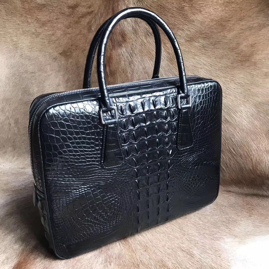 Men’s Crocodile Pattern Satchel Bag XMBAB12028 image 2