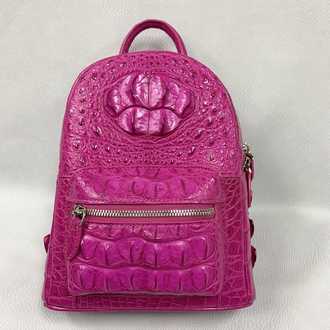 Lady Crocodile Hornback Leather Colorful Backpack XFCAB12031 image 4