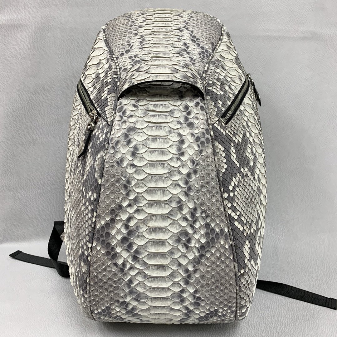 Python Leather Backpack Beige XMWPB12034 image 5