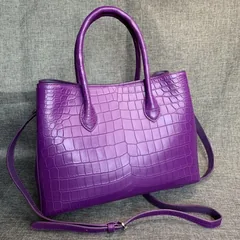 Alligator Leather Tote Handle Bag XFPAB12041 image 4