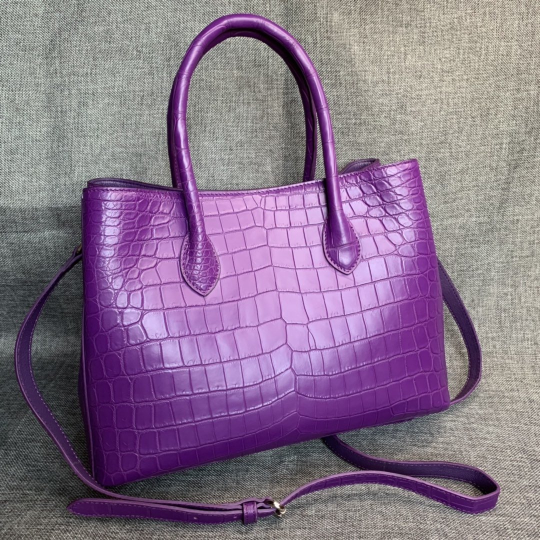 Alligator Leather Tote Handle Bag XFPAB12041 image 4