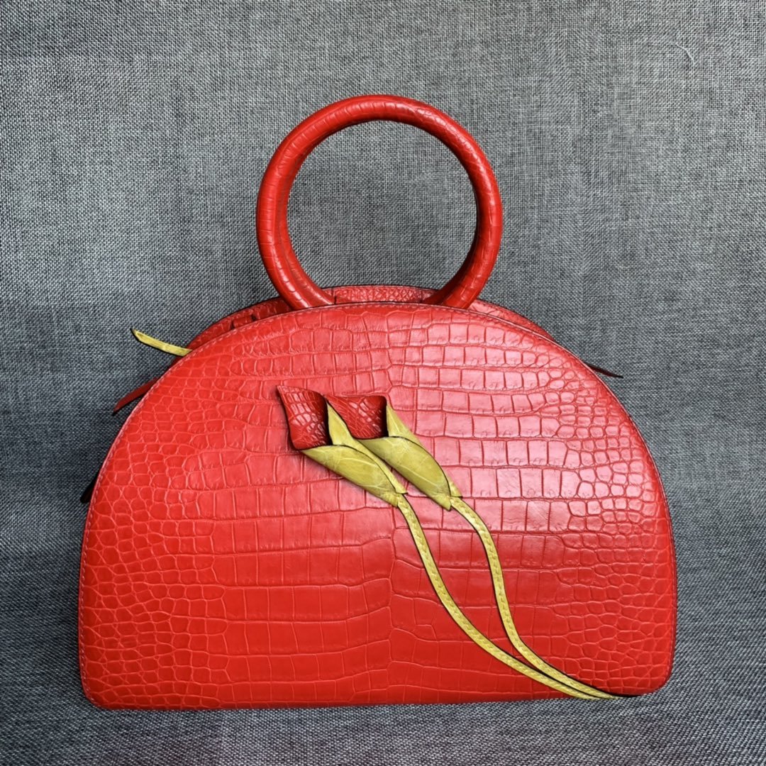 Alligator Leather Shell Clutch Bag XFRAB12049 image 3
