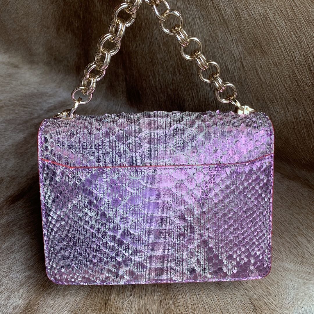 Fashion Python Skin Clutch Wallet Sling Bag XFPPB12058 image 4