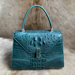 Crocodile Leather Stylish Buckle Handle Bags XFCAB12065 image 4