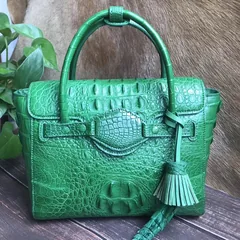 Genuine Crocodile Leather Tassels Tote Bag XFCAB12066 image 3