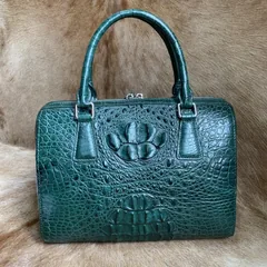 Crocodile Leather Pillow Bags Barrel Handbag XFCAB12067 image 4