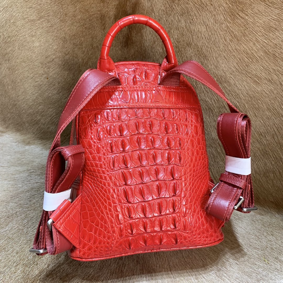 Crocodile Vegan Structured Dome Fashion Backpack XFRAB12072 image 3