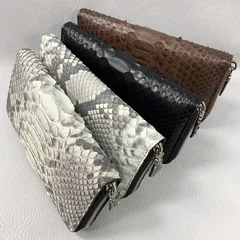 Python Leather Zip Clutch XMCPB12084 image 3