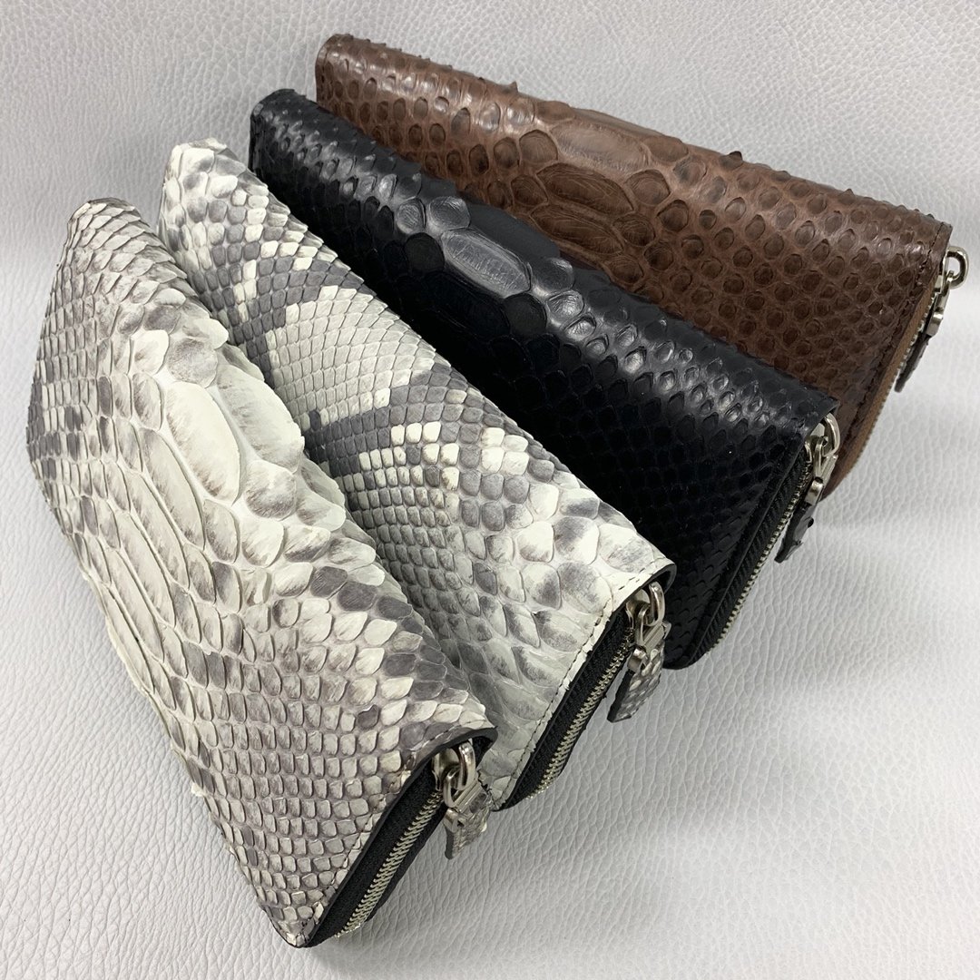 Python Leather Zip Clutch XMCPB12084 image 3