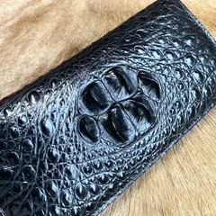 Luxury Patent Crocodile Male Long Wallet XMBAB12087 image 3