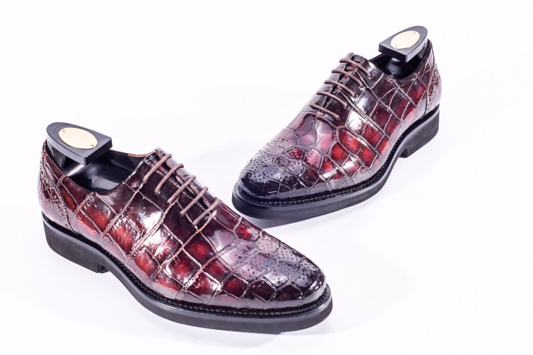 Mens Alligator Lace Up Shoes BMBAS12001 image 6