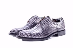 Men Dress Shoes Oxford Alligator Pattern Derby BMGAS12003 image 5