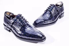 Handmade Classic Office Alligator Leather Dress Shoes BMBAS12005 image 6
