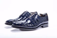 Leisure Fashion Business Alligator Pattern Leather Shoes BMBAS12008 image 5