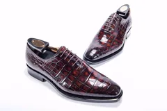 Scale-Patterned Pointed Business Shoes BMBAS12009 image 4