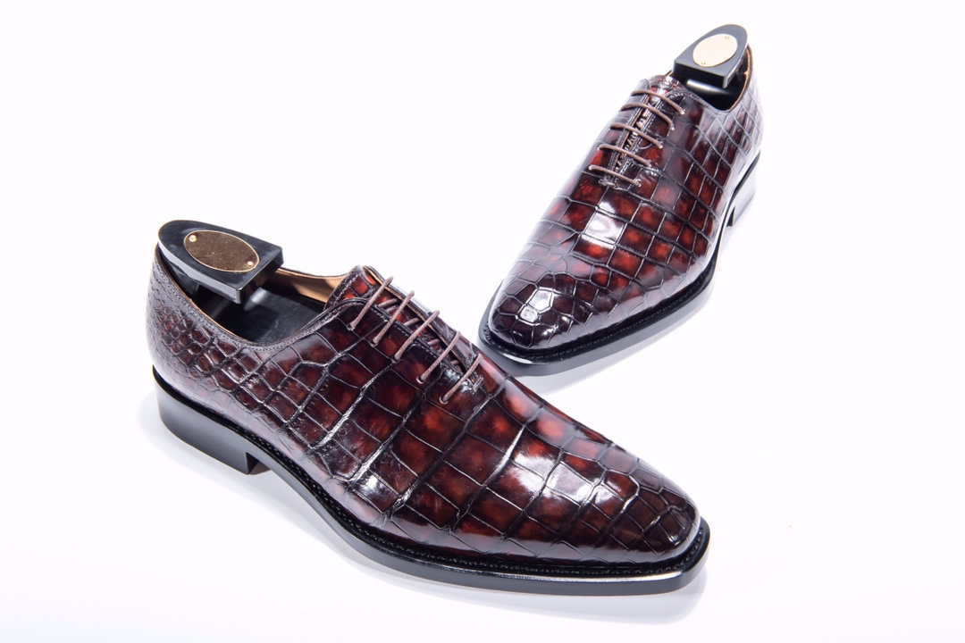 Alligator Print Genuine Leather Fashion Pointed Men BMBAS12009 image 4