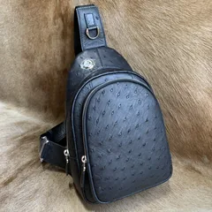 Ostrich Leather Crossbody Backpack XMBOB12012 image 5