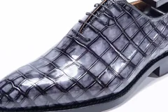 Men’s Low Top Oxford Crocodile Leather Lace Up Shoes BMBAS12012 image 8